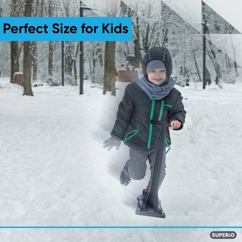 Superio Kids Snow Scooter Sled, Sliding Ski Snowboard with Grip Handle, Blue - 第 4/6 張圖片