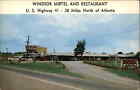 Atlanta Georgia Ga Windsor Motel Restaurant c1950s-60s Postcard