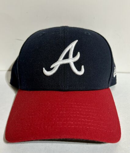 New Era 9Forty Atlanta Braves MLB Adult Blue Red Baseball Hat Cap OSFM Adjust