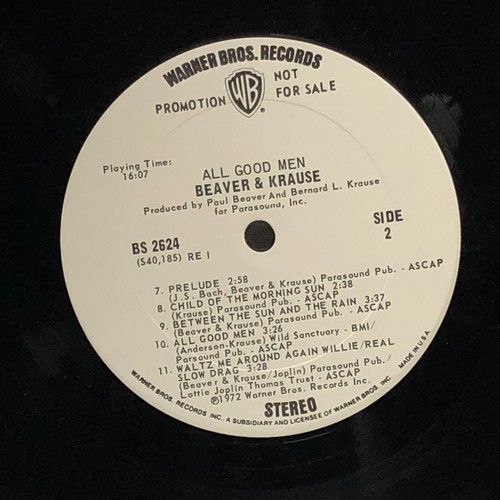 Beaver & Krause-All Good Men-Warner Bros 2624-ELECTRONIC WLP PROMO - Imagen 4 de 5