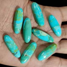  WHOLESALE BLUE MOHAVE TURQUOISE CABOCHON LONG OVAL SHAPE LOOSE GEMSTONE