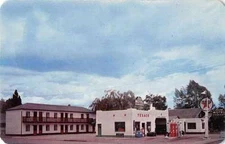 Flagstaff Arizona Lake Motel Texaco Gas Vintage Postcard J46588