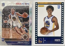 2019 NBA Hoops Premium Stock Jordan Poole SCOPE Prizm Silver Rookie SP RC ALL 3