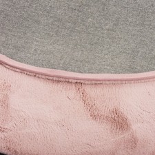 Luxus Super Soft Fellteppich Plush Altrosa Rund 80 x 80 cm