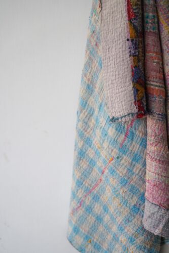 Very High Quality Multicolor Wonderful Vintage Kantha Quilts Bedding Blankets - Picture 3 of 3