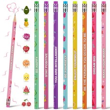 48 Pcs Scented Pencils for Kids Cute Motivational Colorful Fun Wood HB Pencil...