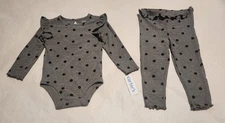 NWT Carter's Polka Dot Bodysuit Pants Outfit 2PC Set Baby Girl