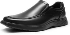 Bruno Marc Men's Dress Shoes Slip on Formal Loafers Black US 8.5 NEW SEE BOX