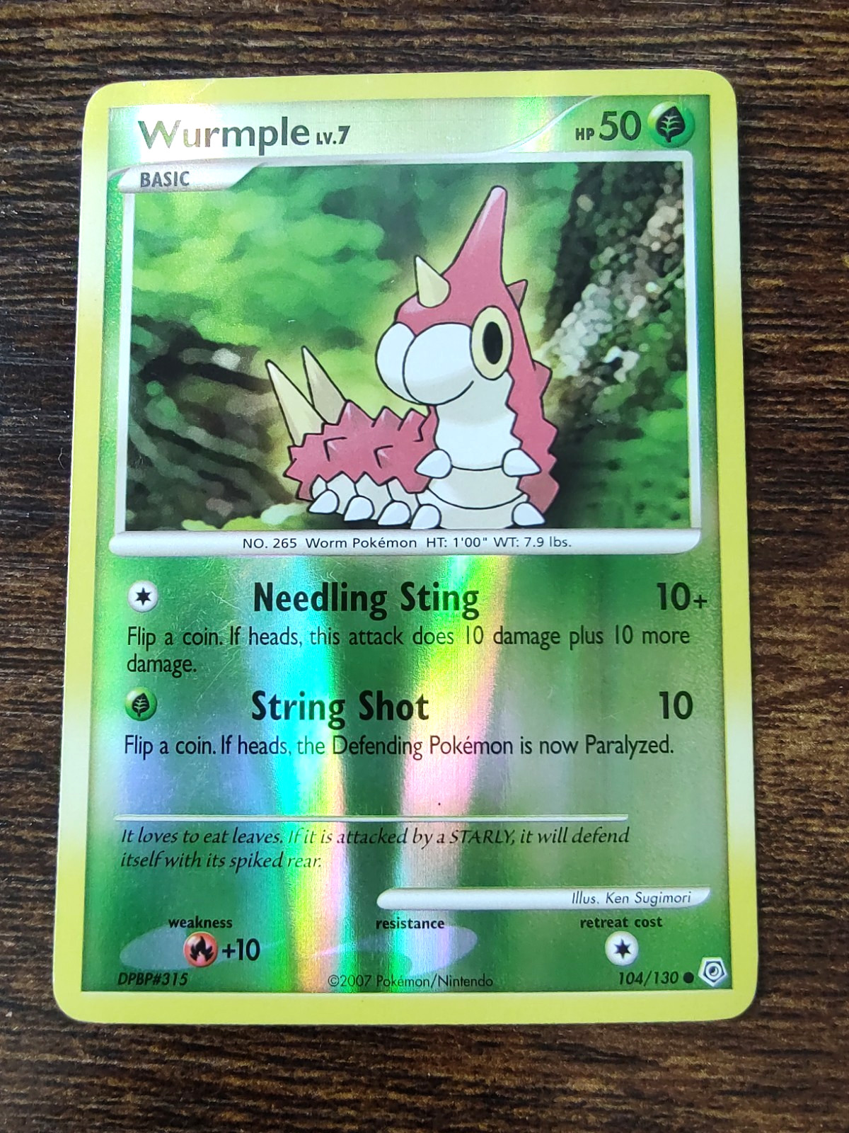 Wurmple 104/130 Diamond & Pearl Base Set Pokemon Reverse Holo