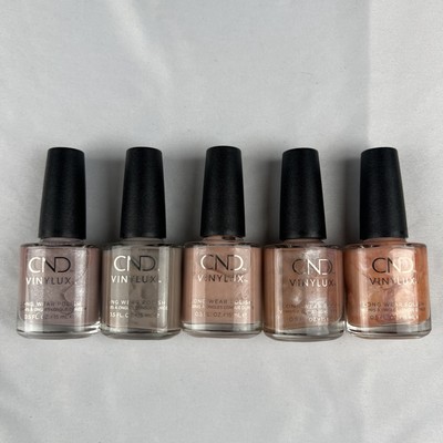 Lot of 5 assorted CND Vinylux Long Wear Polish (colors in description)