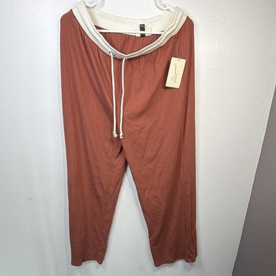 Universal Thread Women's Pajama Pants Brown Knit Drawstring Size M