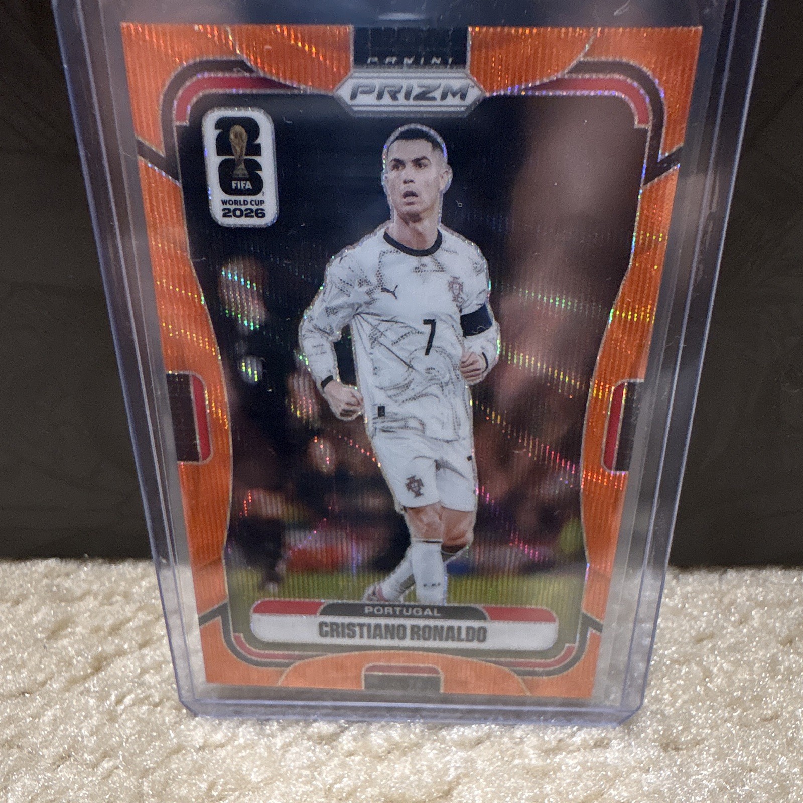 CRISTIANO RONALDO 2026 Panini Prizm FIFA World Cup Orange Wave 055/125 Portugal. view 2