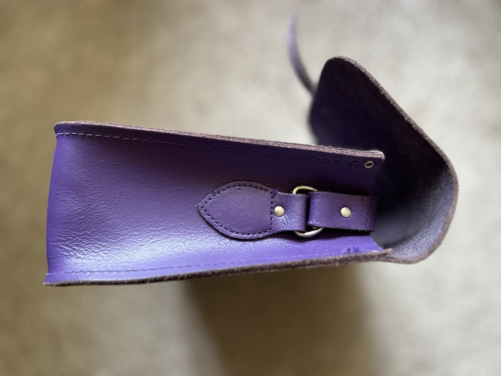 Cambridge Satchel Company Batchel/Satchel Purple 14inch - Shoulder/Cross Body image 5