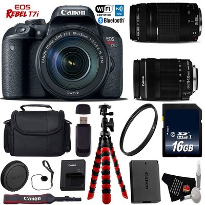 Canon EOS Rebel T7i DSLR Camera + 18-135mm Lens & 75-300mm 16GB Bundle 4