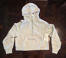 Lululemon Scuba Oversized Half-Zip Hoodie Heathered Core Ultra Light Gray M/L