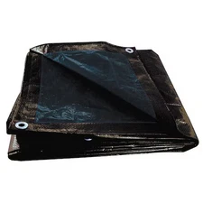 Standard Duty Tarp, 11 Ft 4 In X 24 Ft 4 In, 5.1 Mil, Brown/Black,