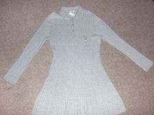 NWT Gap Gray CashSoft Ribbed Polo Sweater Mini Dress Size XL  MSRP $80
