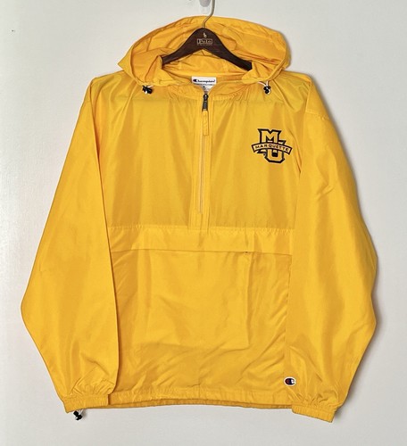 Champion Marquette University Windbreaker Jacket Men’s Medium Yellow NCAA Sports