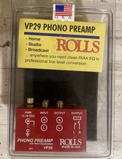 Rolls VP29 Phono Preamp RIAA EQ 2-Channel RCA In/Out Red