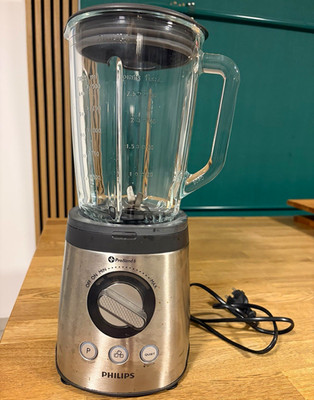 Philips ProBlend 6 Standmixer 1400W 2,5L Glaskrug Eiscrusher Silber/Schwarz