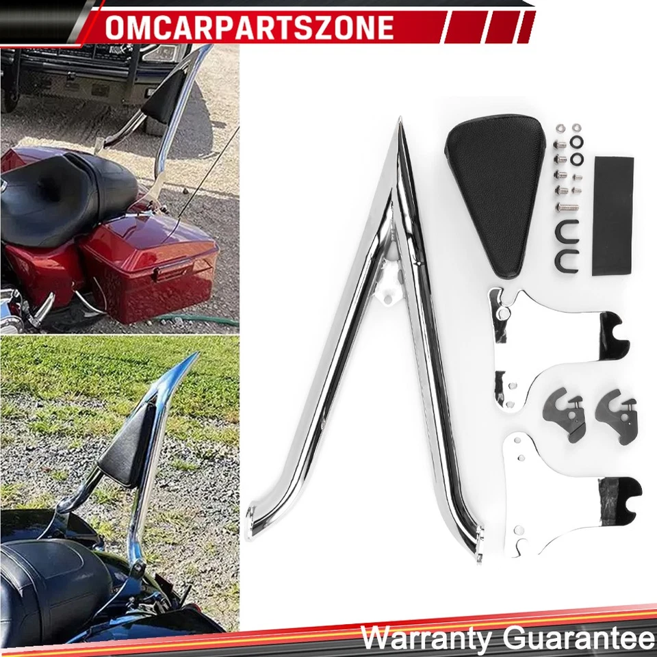 22'' Backrest Sissybar For Harley Road King Street Glide Electra Glide 1997-2008 - Image 4 of 4