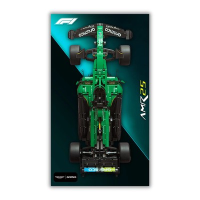 Acrylic Slim Wall Mount Display for LEGO Aston Martin Aramco AMR25 F1 42240