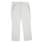 OXYLANE Womens White Regular Fit Zip Closure Trousers W34 L32 Lightweight