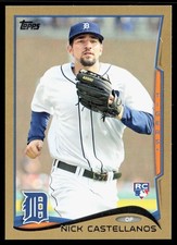 2014 Topps #195 Nick Castellanos RC GOLD /2014 Rookie Card Detroit Tigers. rookie card picture