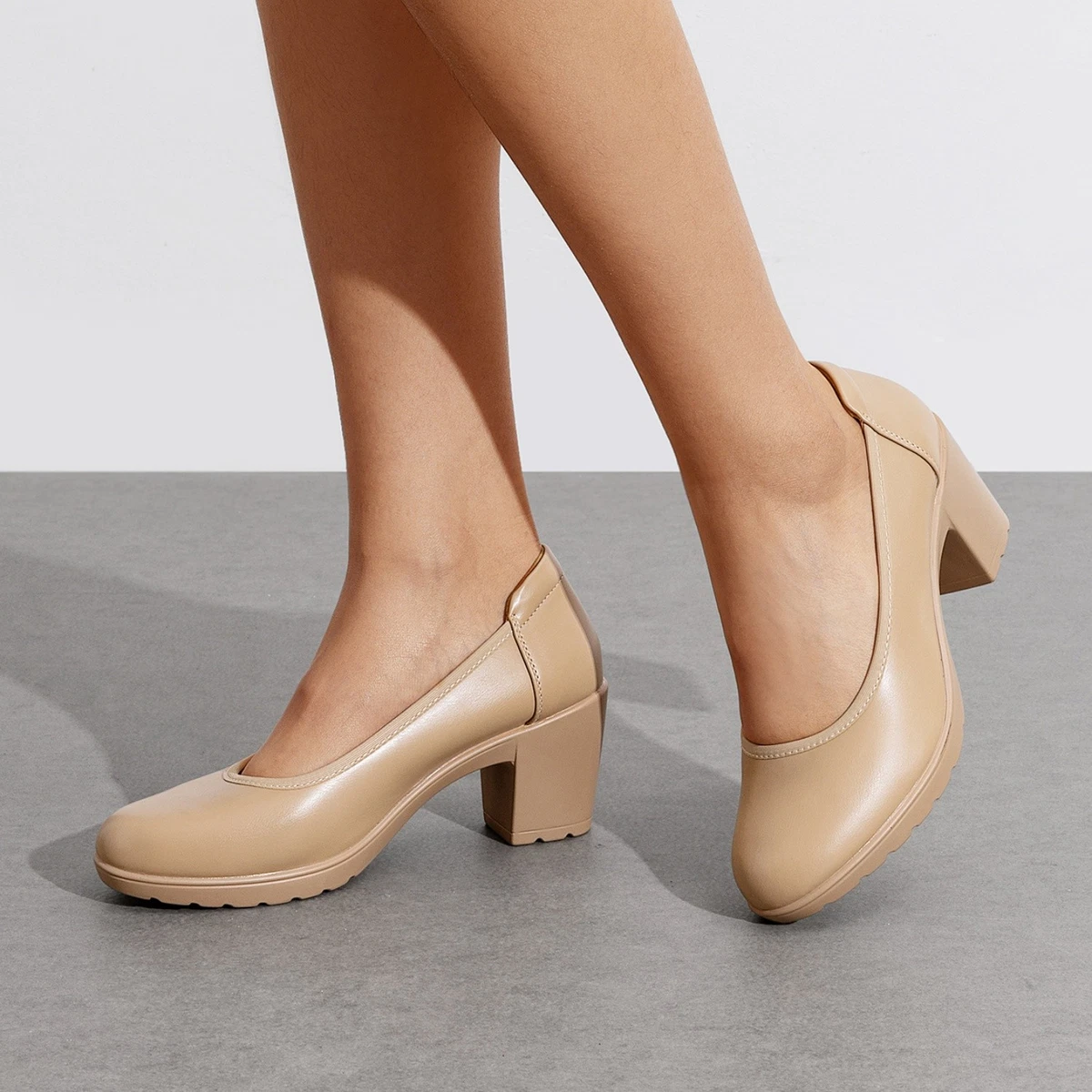 knee length dresses for ladies High Heel Suede Waterproof Side Zipper Women's Shoes main image 1