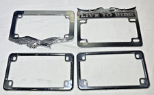 ASSORTED UNBRANDED MOTORCYCLE LICENSE PLATE FRAMES