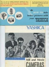 Yashica Still Movie Camera Brochures Take Better Pictures & Warranty Certificate