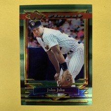 1994 Topps Finest Baseball John Jaha card #106 Milwaukee Brewers