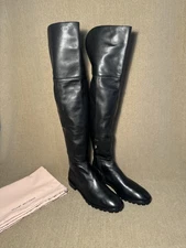 New Stuart Weitzman Amber Leather Over The Knee Boots Size 11.5 S1730
