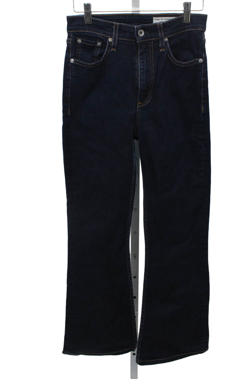 Rag & Bone Women Bootcut Jeans Blue Mid Rise Cotton Size 27Free Shipping in US $100+ Orders | $6.95 Orders Below
