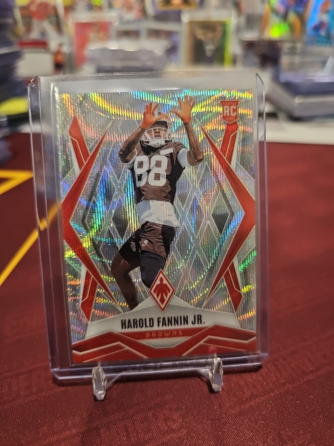 2025 Panini Phoenix Harold Fannin Jr RC #217 Silver Wave /199 Cleveland Browns