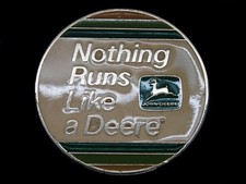 TG01159 VINTAGE 1970s  NOTHING RUNS LIKE A DEERE  JOHN DEERE TRACTOR BUCKLE