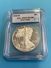 2006-W Proof Ultra Cameo American Silver Eagle PF70 ICG