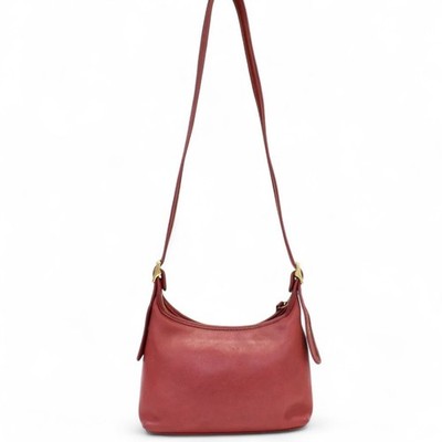 Vintage COACH 9136 Red Leather Shoulder Crossbody Bag USA Made