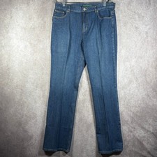 Lauren Jeans Co Ralph Lauren Jeans Womens Size 12 Blue Denim Straight High Rise