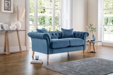 **Seconds** Olivia Sofa 2 Seater in Velvet Blue