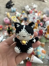 Kitty Cat Fish Handmade Crochet Keychain Bag Charm Cute Holiday Gift Acessary
