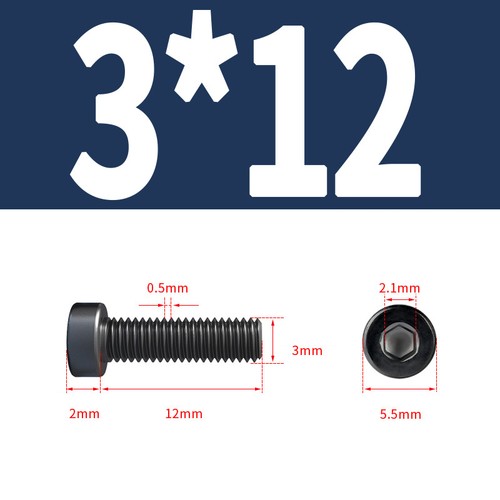 Tornillos de cabeza de tapa delgada Tornillos de enchufe de llave Allen de acero M3 M4 M5 M6 M8 M10 M12 M14 M16 - Imagen 11 de 77