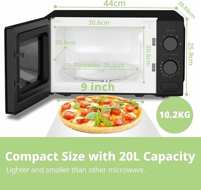 Comfee 20L Microwave Oven For Kitchens with Manual Control 5 Power Levels 700W - Image 3 of 4