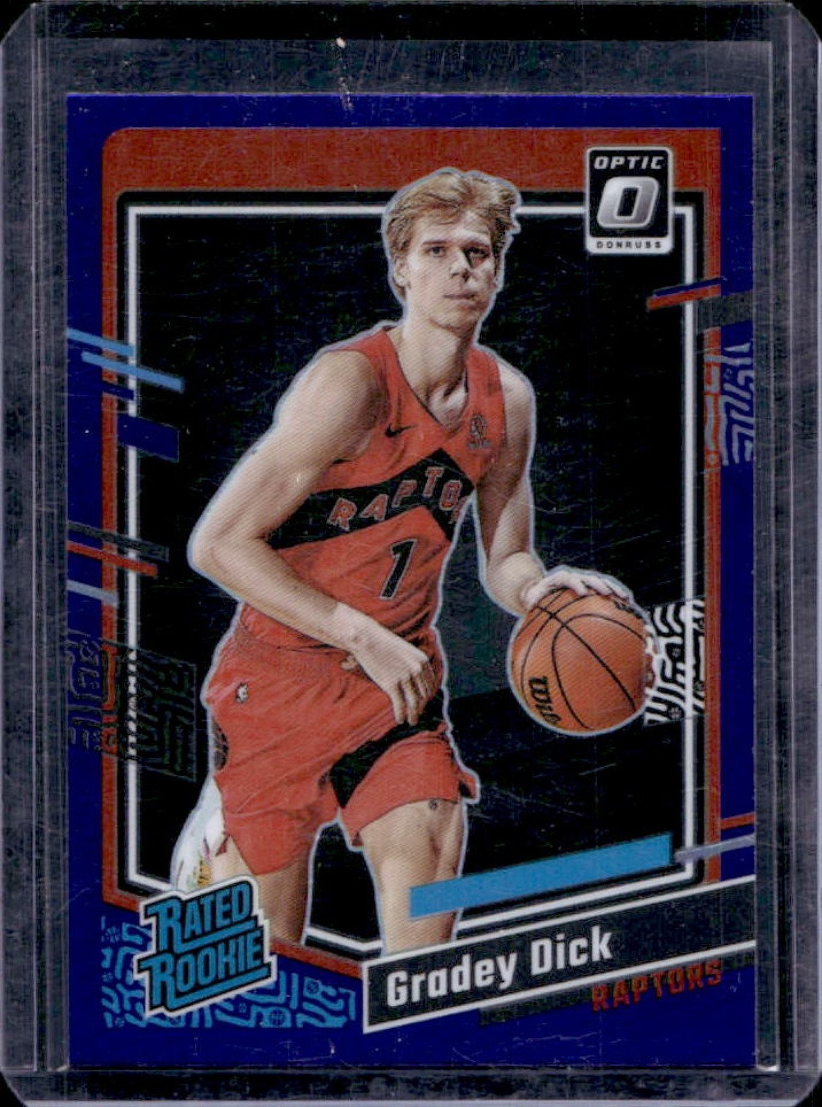 2023-24 Donruss Optic Gradey Dick Purple Prizm Rated Rookie #212 Raptors