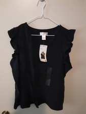 Stella Parker Gauze Ruffle Tank Large