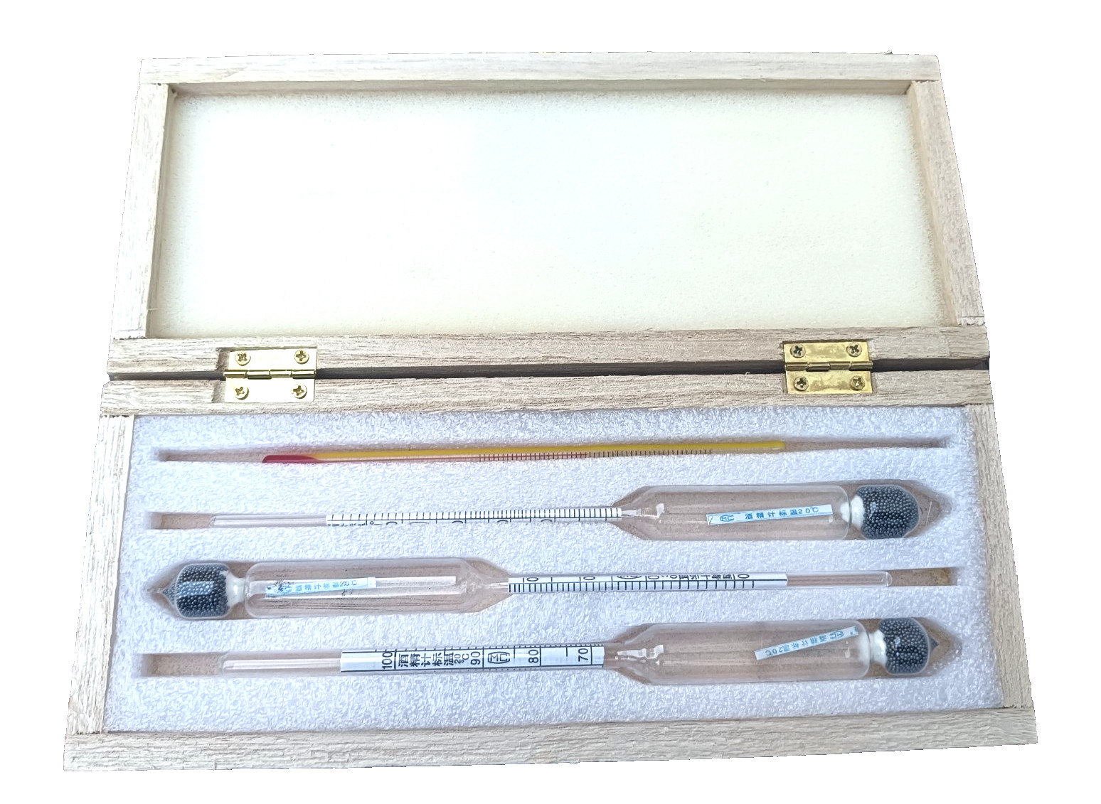 Precision Alcohol Hydrometer 0-100% for testing alcoholic drinks, boxed kit