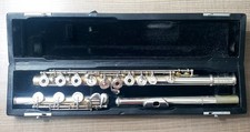 Wm. S. Haynes Amadeus AF-580 Open Hole Low B SL Headjoint Silver Plated Flute