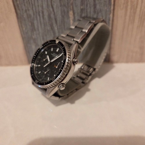 Seiko Speed Master 7A38-6040 Chronographe Jour Date St Acier Quartz Hommes Watch - Photo 4 sur 10