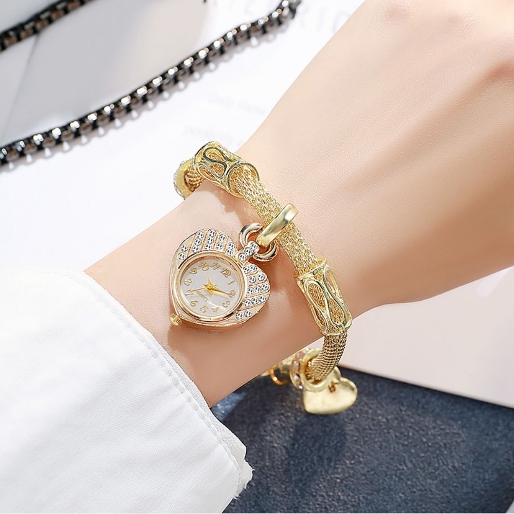 Studded Rinestone Ladies Watch Decor Charm Quartz Watches  Women