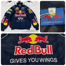 VTG Red Bull Sauber Petronas Infiniti F-1 Racing Bomber Jacket Navy L Mint!